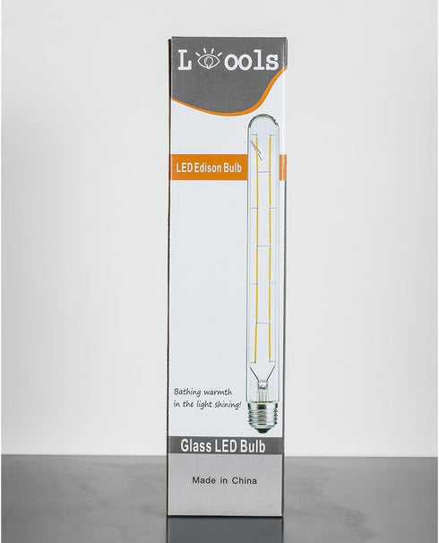Bulbs,T10 Bulb, 12W Dimmable Bulb,E26 White,2700K,1000LM(75-100W Equivalent),11.8inch,Pack 4 Leools LED Tube Tubular