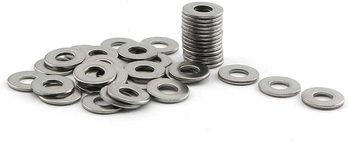 40pcs M5 304 Stainless Steel Flat Washer - Adjustment Hardware Fitting Accessories for Bolts & Screws