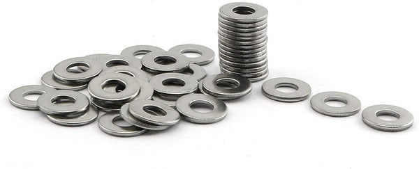 40pcs M5 304 Stainless Steel Flat Washer - Adjustment Hardware Fitting Accessories for Bolts & Screws