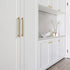 SANCHAKOU Closet 2Pcs Pulls Brass Cabinet Door Bedside Table Handle Drawer Wardrobe Cabinet Handle Round Copper Color