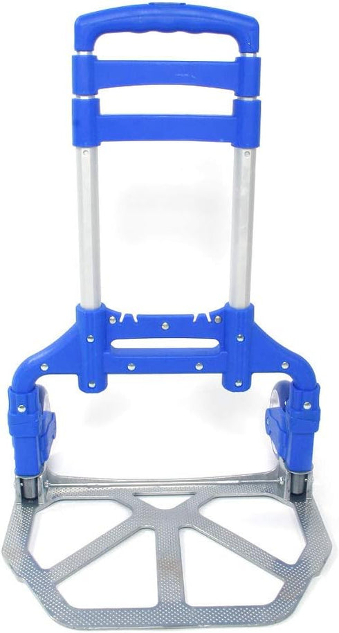 Kcelarec 165 lbs Portable Folding Hand Truck Aluminium Luggage Trolley Cart and Dolly Capacity with Bungee Cord