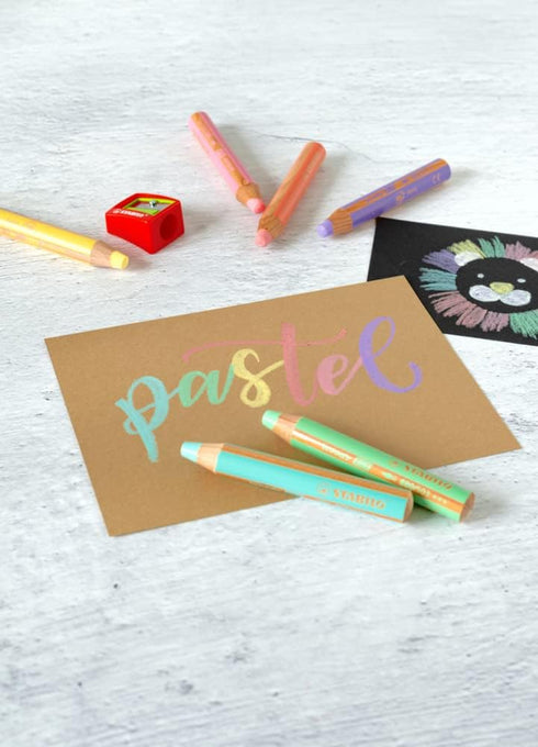 STABILO Woody 3 in 1 Pencil, Pastel Pink for Versatile Use