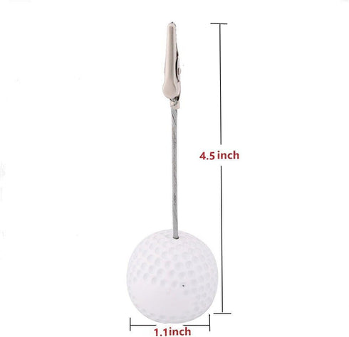 Golf Ball Shaped Table Number Holder, Name Place Card Holder, Memo Clip Holder Stand for Notes and Menus