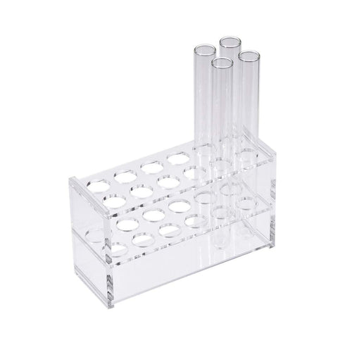 Acrylic Test Tube Holder Rack 12 Sockets for 25ml Centrifuge Tubes Clear (25ml,12 Sockets)