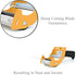 Fast Reloader Packing Tape Dispenser, 3 Inches Handheld for Moving Tape Refills, Durable Ergonomic Beta Machine, Yellow