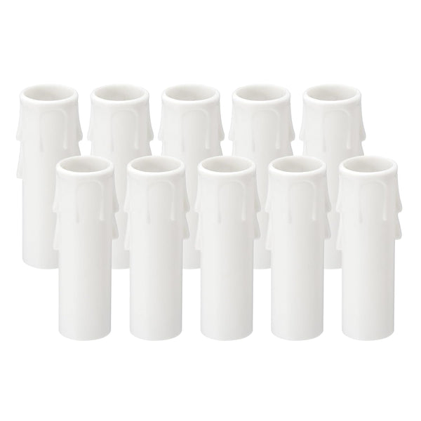 PATIKIL 2.6 Inch Tall Candle Covers Sleeves, 10Pcs Plastic E12 Chandelier Socket