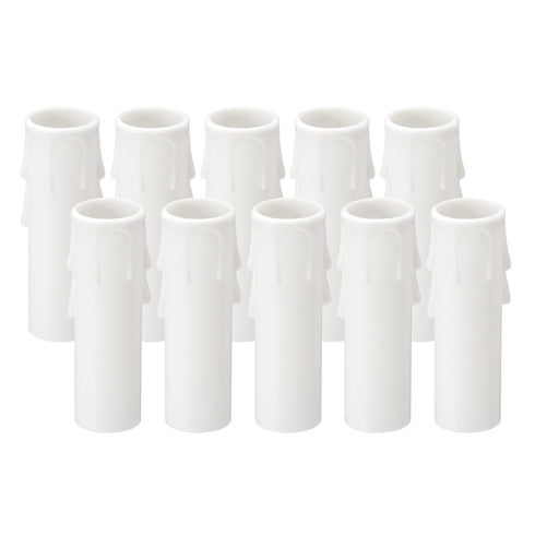 PATIKIL 3 Inch Tall Candle Covers Sleeves, 10Pcs Plastic E12 Chandelier Socket