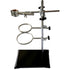 Laboratory Stands Support, 16" Lab Stand with Cast Iron Base, Ring Stand with Burette Clamp and Flask Ring Clamps