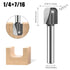 1/4" 5PCS Set Radius:1/8",1/8" 5/32",1/4",1/4". (1/4" WSOOX Bowl and Tray Router Bits with Shank Carbide Signmaking