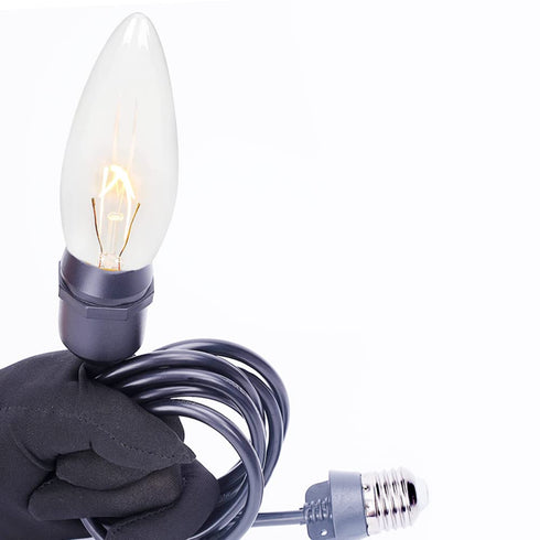 E26/E27 Light Socket Extender Cord, 6.6 FT Extension, Convert E26 to E26 Socket for Outdoor String Lights Use