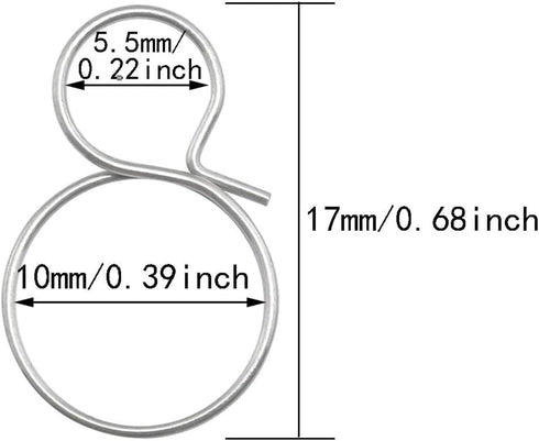 ZYAMY 100pcs 10mm Ceiling Light Connectors Clips ID Metal Chandelier Hanger Pins Pendant Light Fastening Pin