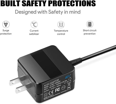 KFD 19V Power Supply Adapter Charger for ILIFE Robot Vacuum Cleaner Models V3s Pro, V5s Pro, V1, V3, V4, V5, V5 Pro,