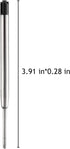 HeTaoCat Black Ink Refill Pack of 5, Replaceable Ballpoint Pen Refills, Medium Point Metal Refill (Black)