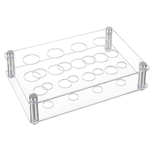 AHANDMAKER Transparent Acrylic Test Tube Rack - 12 Holes Lab Test Tube Holder for 10ml Test Tubes Chemistry Laboratory