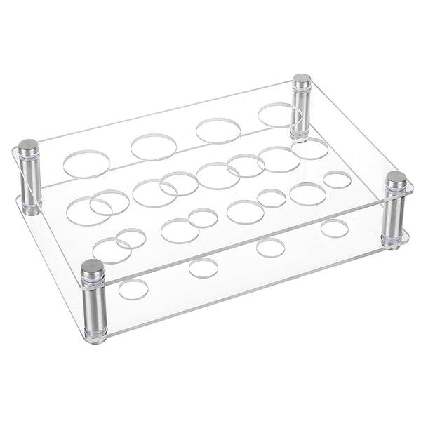 AHANDMAKER Transparent Acrylic Test Tube Rack - 12 Holes Lab Test Tube Holder for 10ml Test Tubes Chemistry Laboratory