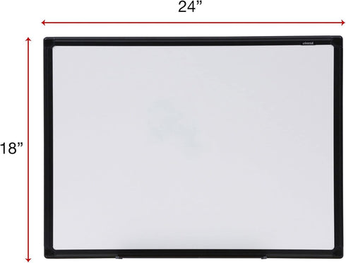 Universal Design Series Deluxe Dry Erase Board, 24 x 18, White Surface with Black Anodized Aluminum Frame