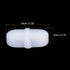 MECCANIXITY Magnetic Stirrer Mixer Stir Bar Rod 10mm/0.39" with Ring Shape PTFE Coating Magnet White for Laboratory 3Pcs