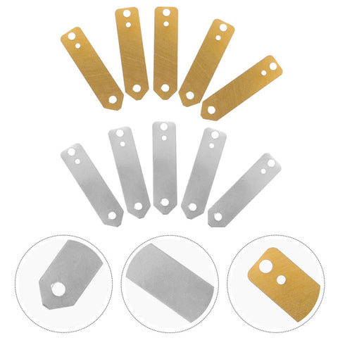 12pcs Set Copper and Zinc Electrode Strip for Fruit Battery Scientific Experiments, Electroplating Anode Strips for Lab