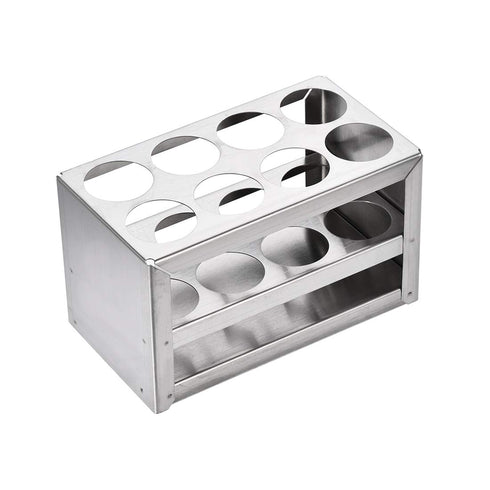 uxcell 304 Stainless Steel Test Tube Holder Lab Stand Rack, 3 Layer, 8 Hole for 26-30mm Tubes