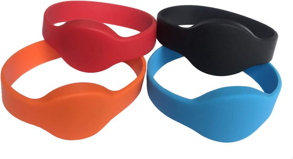 YARONGTECH 13.56MHZ ISO 14443A MIFARE Classic 1K NFC Silicone RFID Wristband, Pack of 5 (Mix)