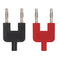 Qingdinu 2 Pcs Banana Plug to 4mm Socket Adapter for Multimeter Calibration,19mm PitchRed