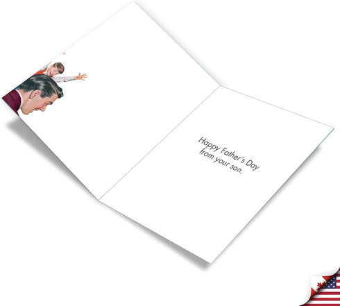 NobleWorks Jumbo Funny Father's Day Card (8.5 x 11 Inch) - Big Loving Greeting Card for Dad, Stepdad - Teacher J6946FDG