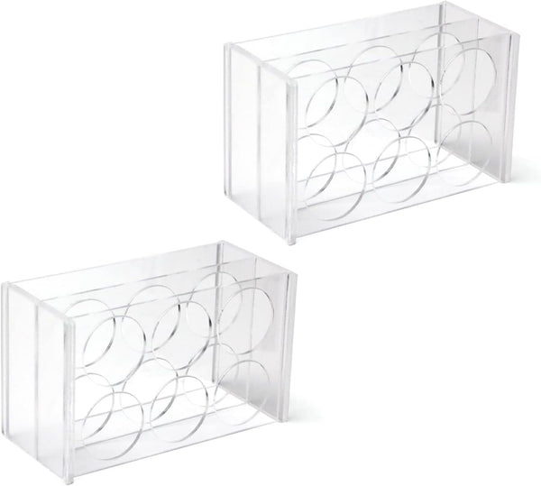 Othmro 2Pcs 40mm Clear Test Tube Racks - 6 Positions for Laboratory and Party Favors