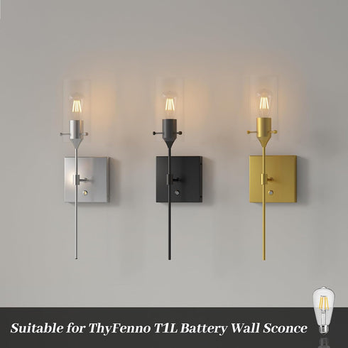 Bulbs 3.7-5V 2 Pack,3.7-5V,ST64,E26 Office2700K 400 LED for Home, Lumen,Suitable for Battery Operated Wall sconces(Only
