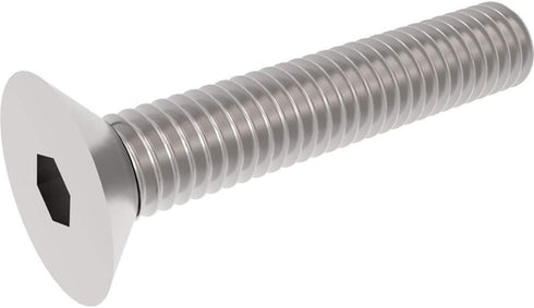 Fullerkreg 18-8 Stainless Steel Hex Drive Flat Head Screw, M5 x 0.8 mm Thread, 40 mm Long, Pack of 25