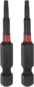 2pcs T10 Impact Rated Torx Bit, 1/4" Hex Shank, 2" Length Magnetic Security Star Screwdriver