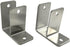 Harris Hardware TP15239 Stamped Steel Pilaster Pack for 1-1/4 in. Post, 2 One-Ear Brackets and One Way Fasteners
