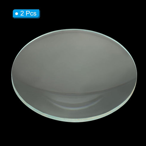 PATIKIL 8" (200mm) Focal Length Double Convex Lens, 2 Pack 75mm Diameter Glass for Physics Experiment