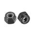 uxcell M4 x 0.7mm Hex Lock Nuts, Carbon Steel Nylon Insert Self-Locking Nuts, 50Pcs Black