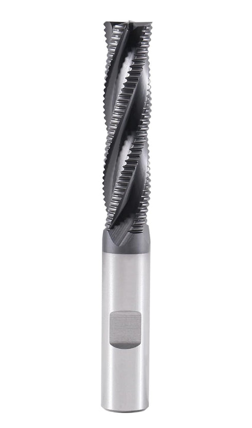 Accusize Industrial Tools 1/2'' Dia, M42 8% Cobalt Tialn Roughing End Mill, 1/2'' Shk Dia, 4 Flute, 1102-0120