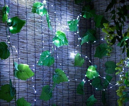 buways Fairy Lights, 2-Pack Battery Operated Waterproof Cool White 50 LED String Lights, 16.4ft Silver Wire with Remote