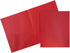 JAM PAPER Plastic 2 Pocket POP Folders - Durable School Folders - Red - 6 Pack