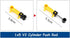 MOC Pneumatic Parts 1x5 V2 Cylinder Push Rod Putter Actuator - Compatible with Standard Building Blocks Pack of 2pcs