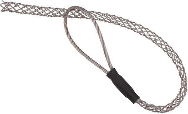 Black Cable Pulling Grip Sock Kit, Flexible Eye Mesh Rope, Galvanizing Steel Antislip Pipe Wire Pulling Grips Set