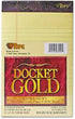 TOPS Docket Gold Writing Pads, Jr. Legal Rule, 5" x 8", Canary Paper, 50 Sheets, 12 Pack (63900)