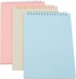 Yansanido Top Bound Spiral Notebook, 3 Pcs 3 Color A5 Size Thick Plastic Hardcover Grid Paper 80 Sheets (160 Pages) Journal for School and Office Supplies (Light Color)