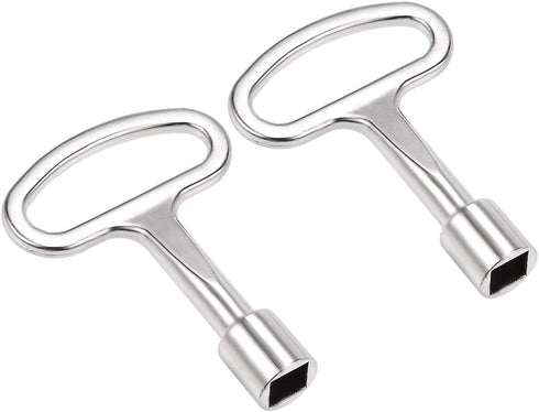uxcell 8mm Zinc Alloy Square Electrical Cabinet Key | 2Pcs Water Meter Box Safety Key