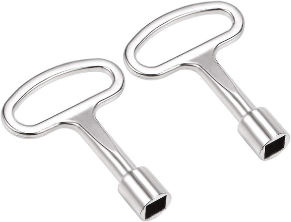 uxcell 8mm Zinc Alloy Square Electrical Cabinet Key | 2Pcs Water Meter Box Safety Key