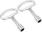 uxcell 8mm Zinc Alloy Square Electrical Cabinet Key | 2Pcs Water Meter Box Safety Key