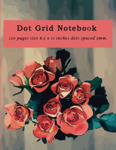 Dot Grid Notebook: 120 Pages, 8.5 x 11 Inches, Black Dots Bullet Spaced Grid Design