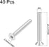 uxcell M4x30mm Flat Head Machine Screws, Inner Hex Screw, 304 Stainless Steel Fasteners, 40Pcs