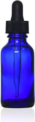 Cobalt Glass Bottles with Eye Droppers, 1 oz, 12 Pack for Essential Oils, Colognes & Perfumes