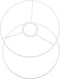DIY Round Lampshade Frame 20Cm Diameter Metal Lampshade Accessory Ring for E27
