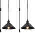 AOJUNSANSAN Black Plug in Pendant Light, 2 Pack Industrial Hanging Lamp Black Vintage