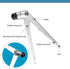 Hammer 5.5"L Percussion Reflex with Graduated Scale, Stainless Steel Diagnostic Tool for Neurological Examination