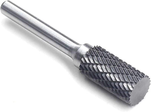 SA-5 Tungsten Carbide Burr Cylinder Shape Double Cut Rotary Burr File, 1/2” Cutter Dia X 1” Cutter Length, Pack of 1